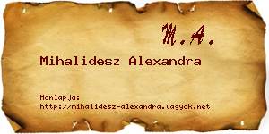 Mihalidesz Alexandra névjegykártya