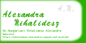 alexandra mihalidesz business card